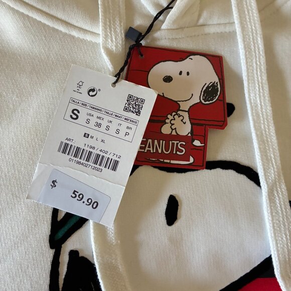 ZARA Oversized Snoopy Hoody Sweatshirt adult size s - Picture 5 of 9